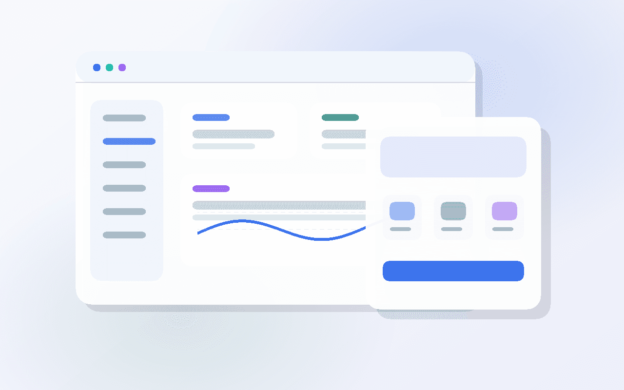 Mockup da plataforma Criaelo com dashboard e loja digital